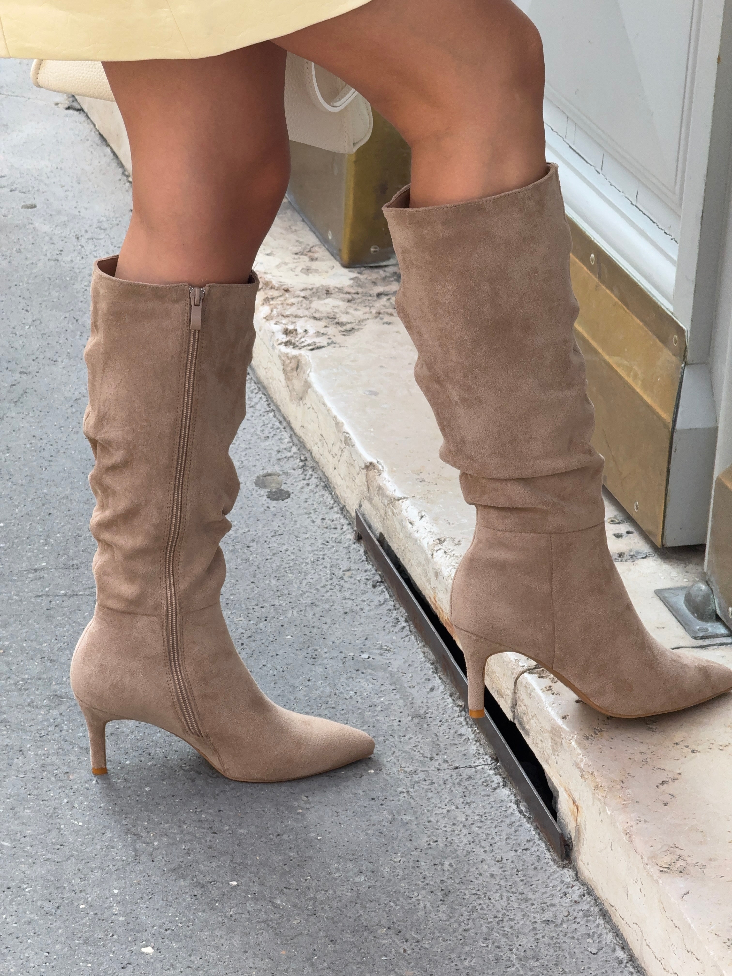 Botte CHLOE taupe haute