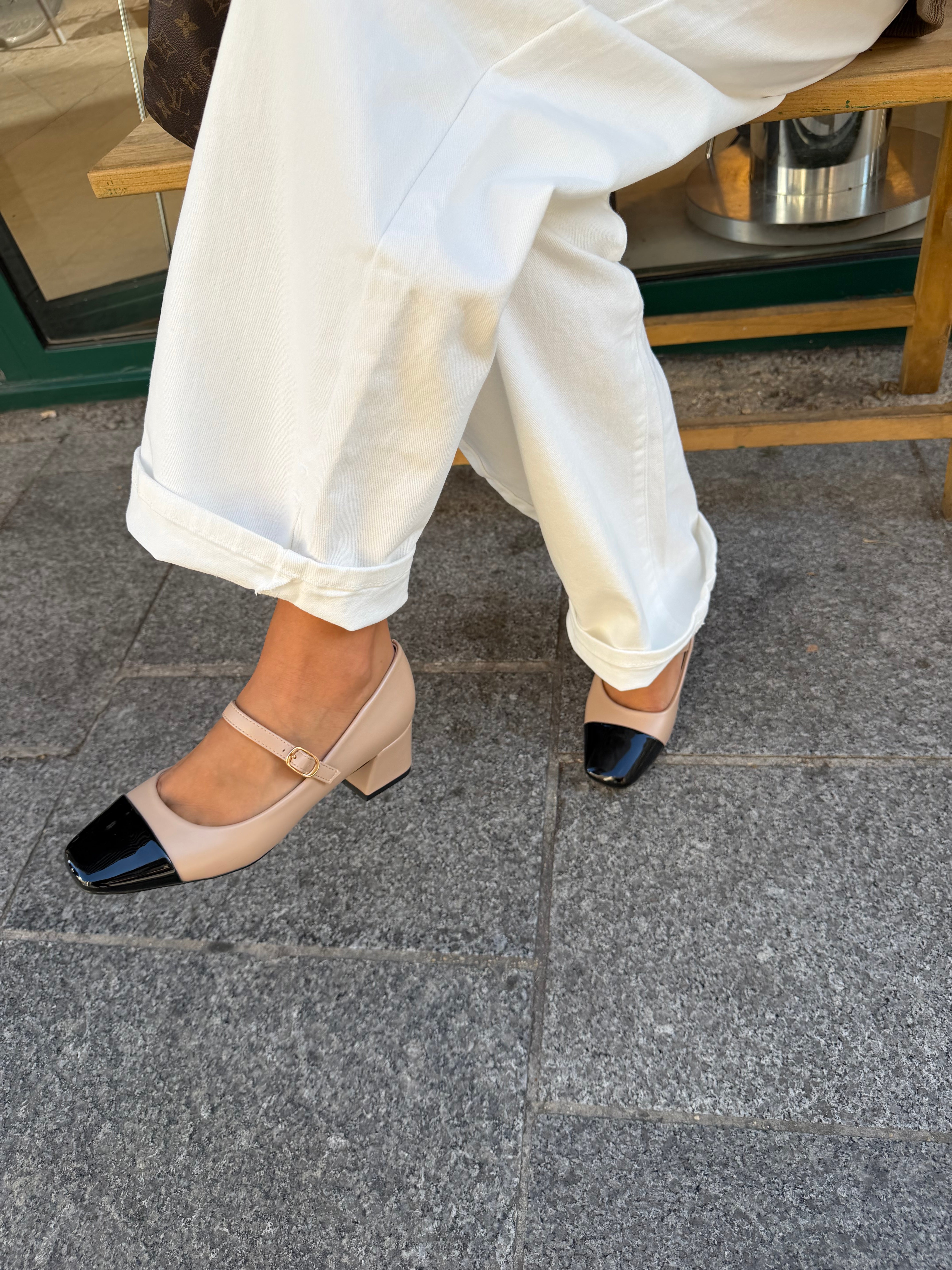 Talon ENY talon beige noir