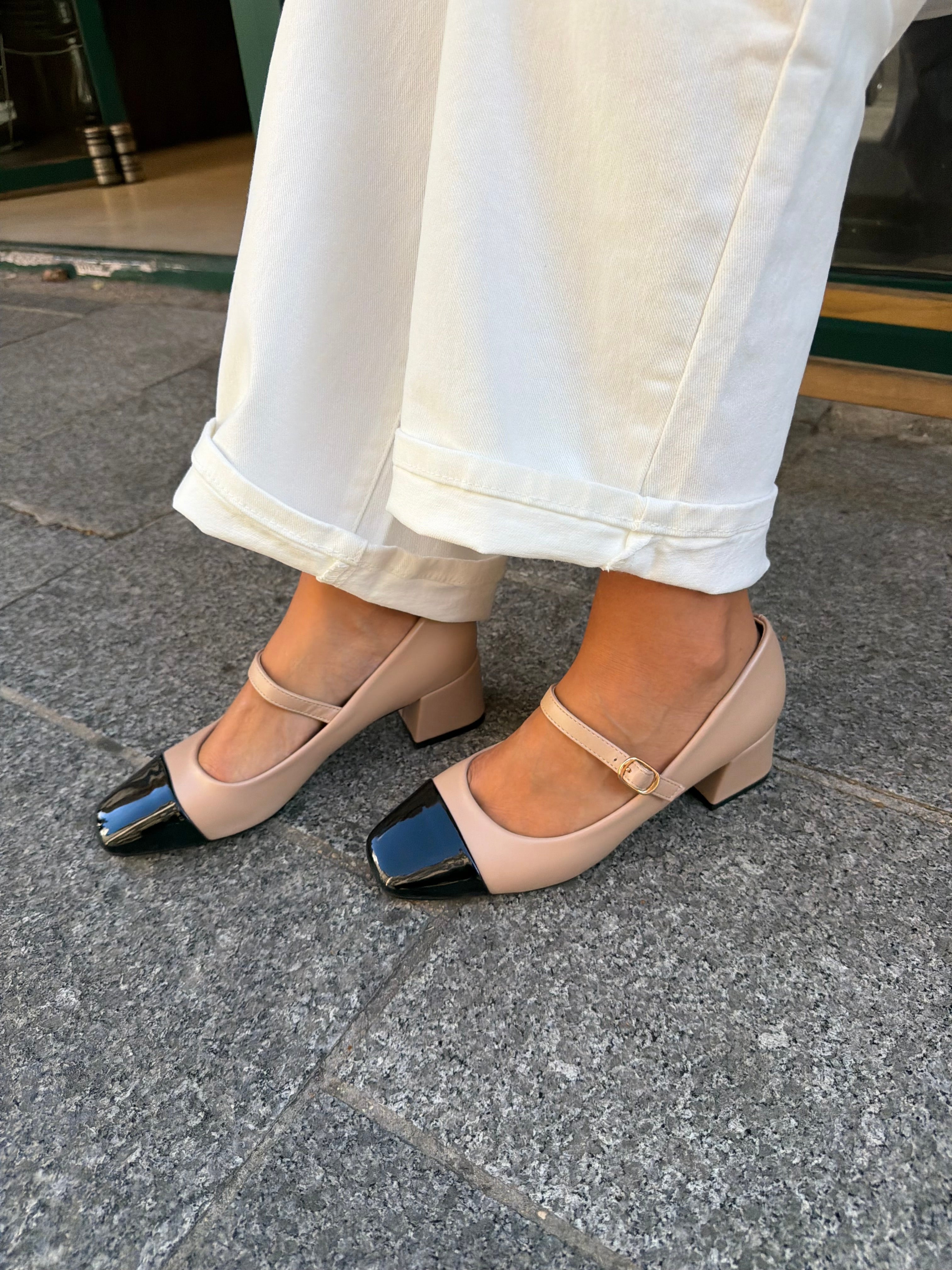 Talon ENY talon beige noir