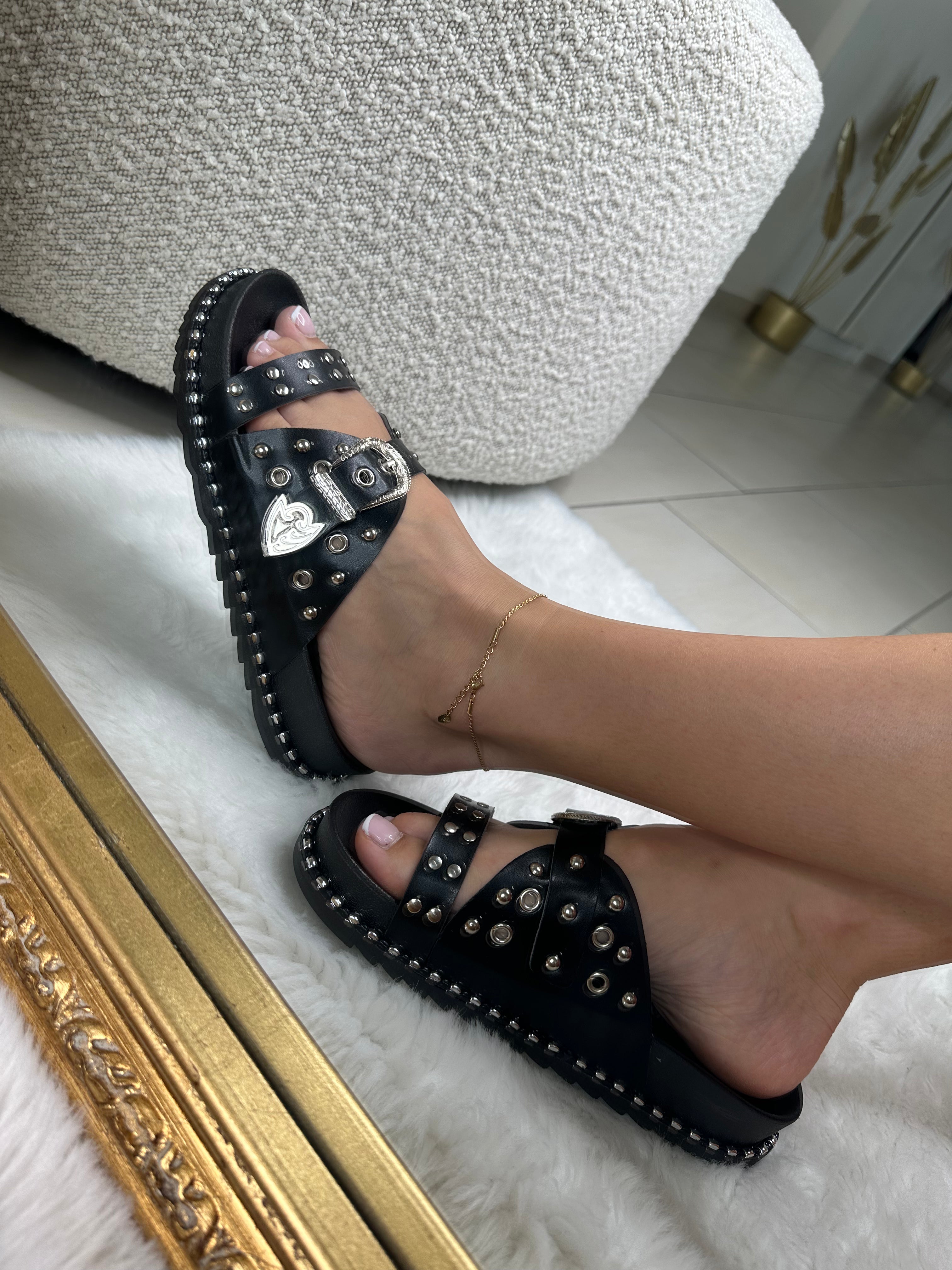 Mule claquette DINA NOIRE